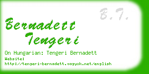 bernadett tengeri business card